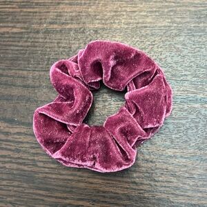 Rose Purple Velvet Hair Scrunchie